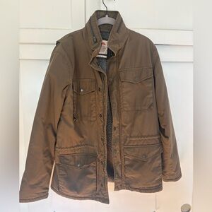 Fjallraven Raven Military-Style Field Jacket with Sherpa Lining